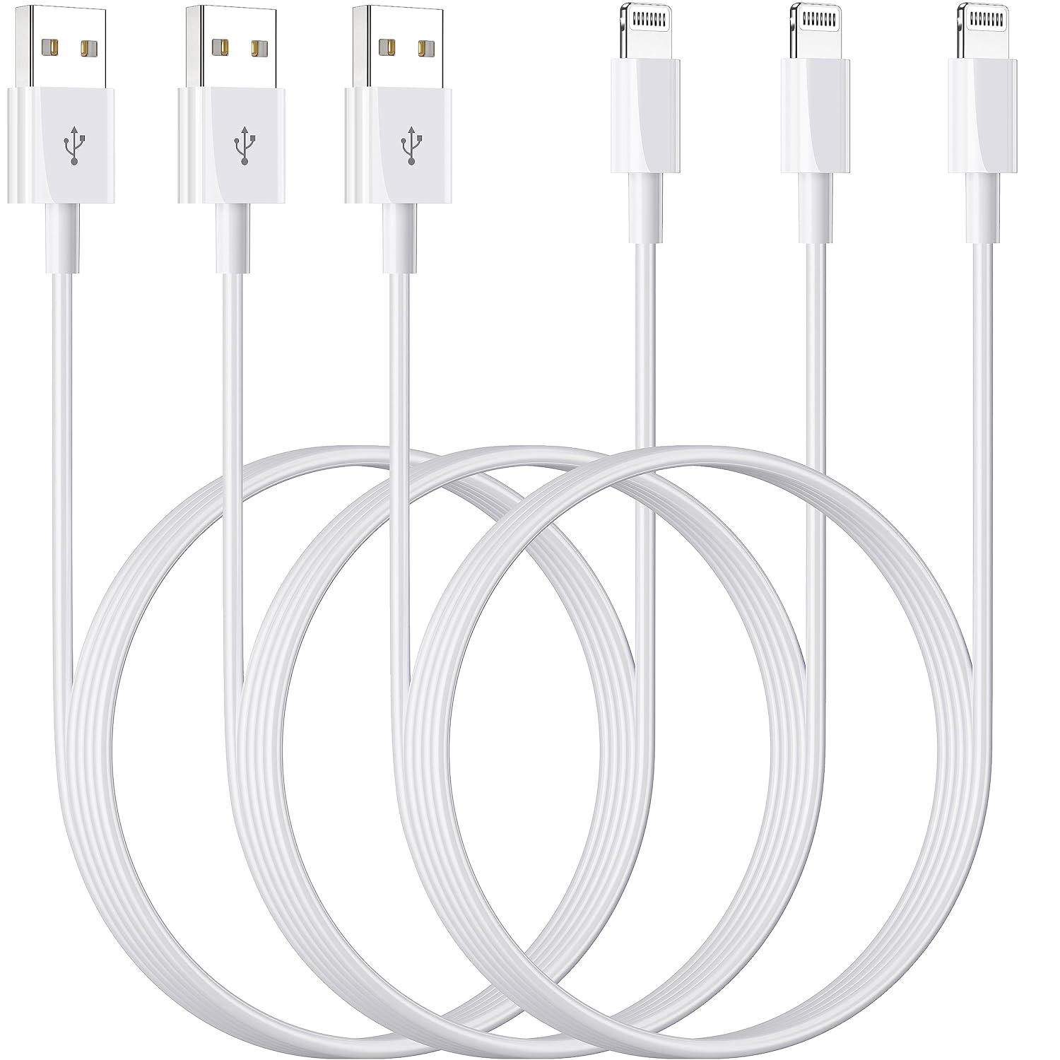 Apple Cable MFi Certified iPhone Charger Cord, 3FT 3Pack Car Carplay Apple Fast Charging Cable USB to Lightning Cable Data Sync Cord for iPhone 14 13 12 11 Pro Max XR XS X 8 7 6 5 Plus SE iPad Air