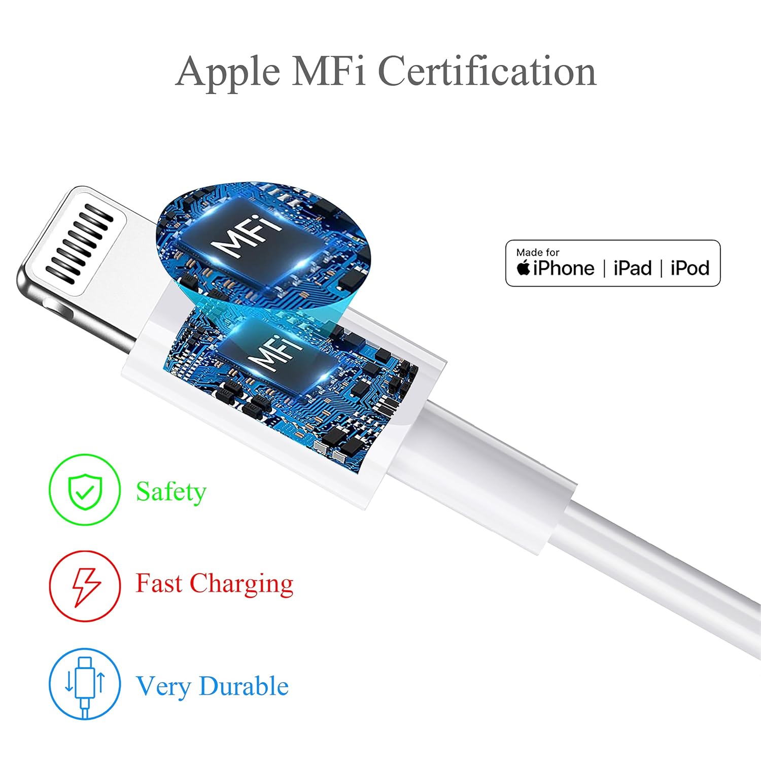Apple Cable MFi Certified iPhone Charger Cord, 3FT 3Pack Car Carplay Apple Fast Charging Cable USB to Lightning Cable Data Sync Cord for iPhone 14 13 12 11 Pro Max XR XS X 8 7 6 5 Plus SE iPad Air