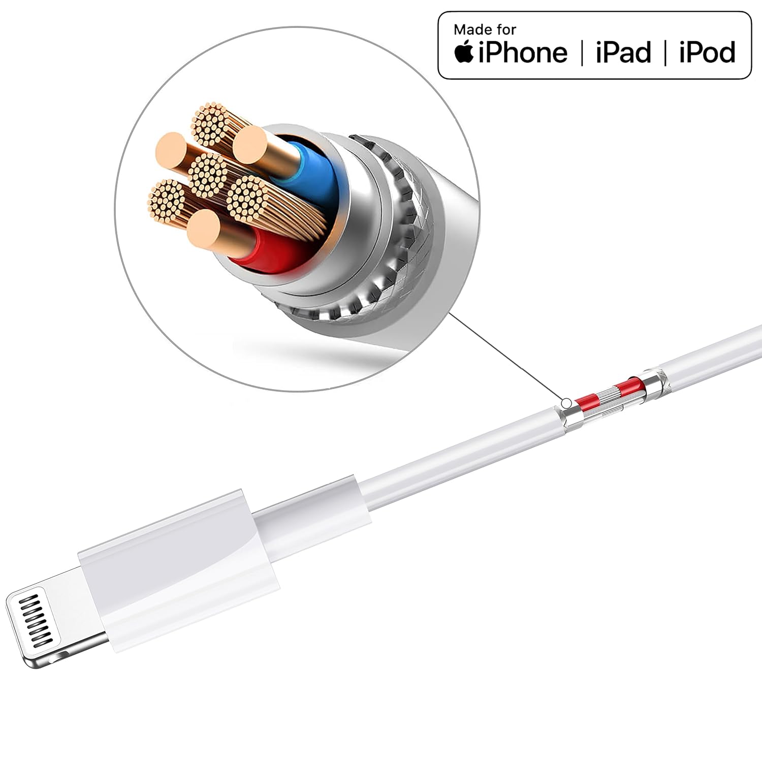 Apple Cable MFi Certified iPhone Charger Cord, 3FT 3Pack Car Carplay Apple Fast Charging Cable USB to Lightning Cable Data Sync Cord for iPhone 14 13 12 11 Pro Max XR XS X 8 7 6 5 Plus SE iPad Air